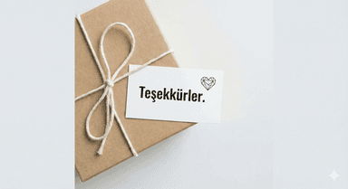 Teşekkür Etiket Baskı - Görsel 1