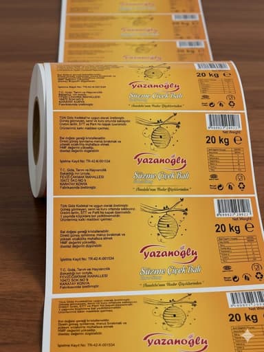 Baskes Etiket Sticker Baskı - Görsel 6