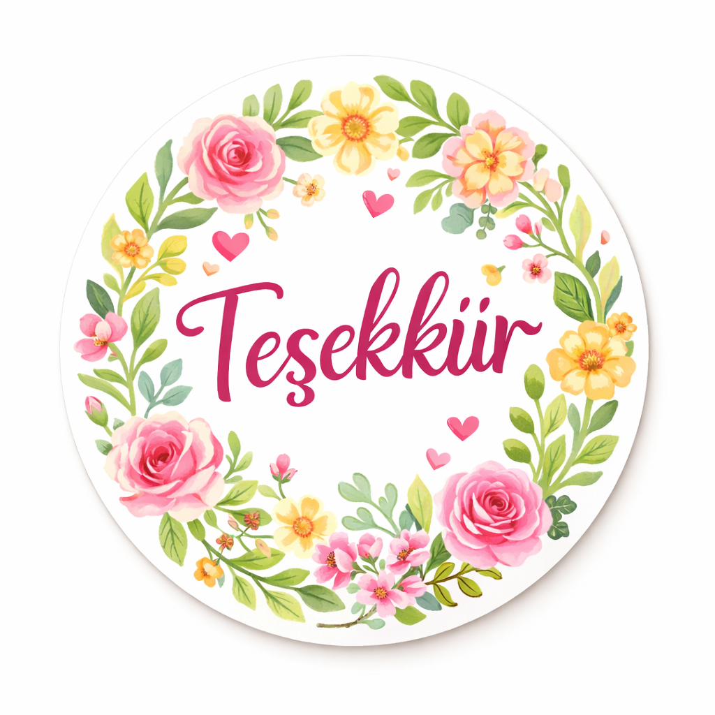 Teşekkür Etiket Baskı